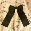 画像1: 【USED】・別珍リボンブローチ　ブラック (1)