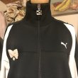 画像2: 【USED】・PUMA/トラックジャケット　ブラック×ホワイト　＋リボンブローチ付き (2)