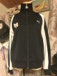 画像1: 【USED】・PUMA/トラックジャケット　ブラック×ホワイト　＋リボンブローチ付き (1)