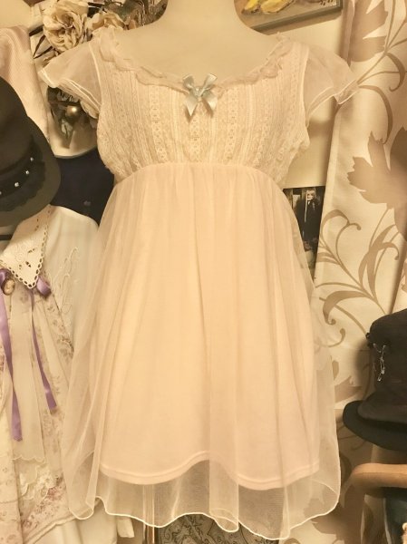 画像1: 【USED】・Risa Magli /レースベビードール　ピンクベージュ (1)