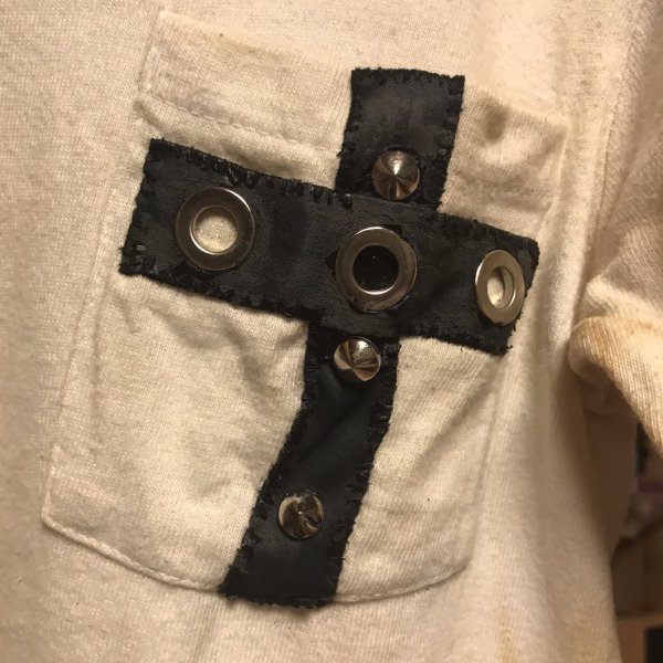 画像8: 【夜の街燈 Street Lamp at Night】・退廃十字架リメイクTシャツ　mythomania (8)