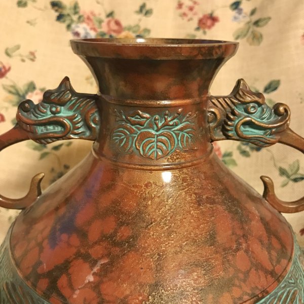 画像7: 【VINTAGE】・  特殊新合金製 瑞峰作 壺型花瓶 (7)