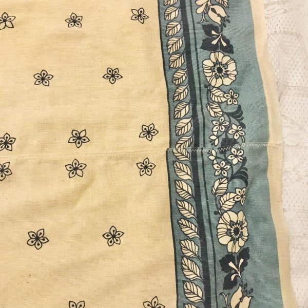 画像5: 【VINTAGE】・インテリアファブリック　花柄　ブルー (5)