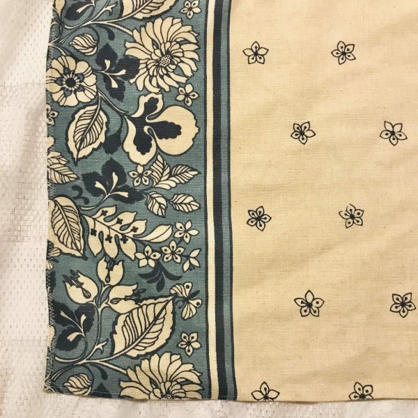 画像3: 【VINTAGE】・インテリアファブリック　花柄　ブルー (3)