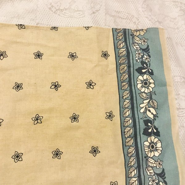 画像4: 【VINTAGE】・インテリアファブリック　花柄　ブルー (4)