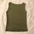 画像2: 【USED】・リブ生地タンクトップ　オリーブグリーン (2)
