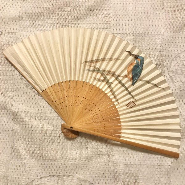 画像1: 【VINTAGE】・鳥の扇子 (1)