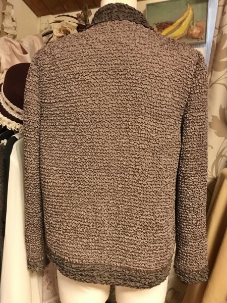 画像3: 【VINTAGE】・ポップコーン風生地のジャケット　ブラウン (3)