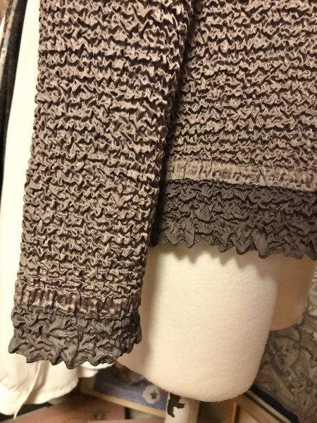 画像6: 【VINTAGE】・ポップコーン風生地のジャケット　ブラウン (6)