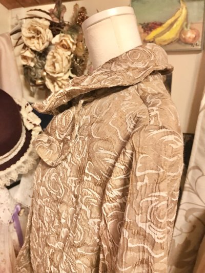 画像3: 【VINTAGE】・襟変形薔薇柄ジャケット　ブラウン