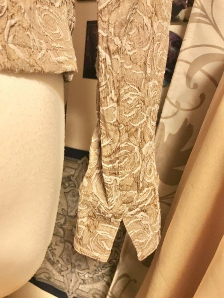 画像6: 【VINTAGE】・襟変形薔薇柄ジャケット　ブラウン (6)