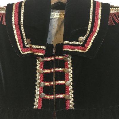 画像1: 【USED】・危機裸裸商店/ナポレオンケープ　ブラック×レッドチェック