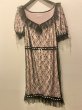 画像1: 【USED】・Le salon d’Y. 黒レースワンピース　黒×ピンク (1)