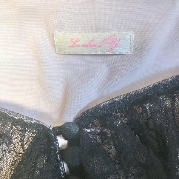 画像9: 【USED】・Le salon d’Y. 黒レースワンピース 黒×ピンク (9)
