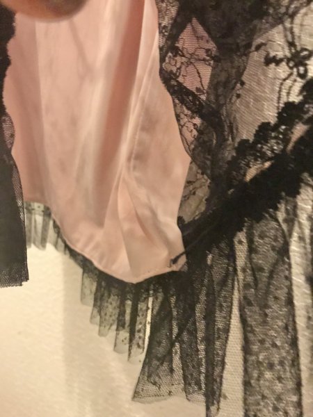 画像8: 【USED】・Le salon d’Y. 黒レースワンピース 黒×ピンク (8)