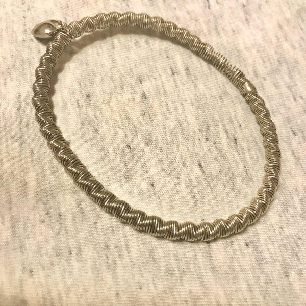 画像2: 【VINTAGE】・ハートブレスレット　シルバーカラー (2)