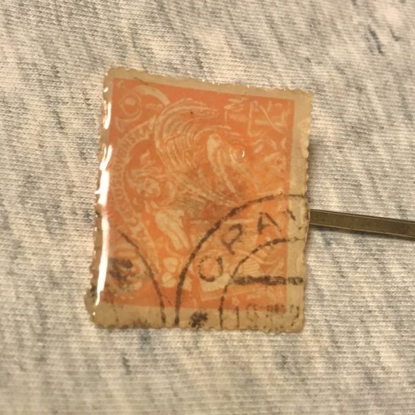 画像4: 【USED】・ヴィンテージ切手のヘアピン (4)