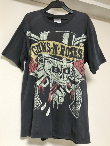 画像1: 【USED】・Guns N' Roses　ドクロTシャツ　ブラック (1)